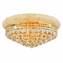 Lámpara de techo Royal Cut Clear Crystal y Gold Flush Mount -51113